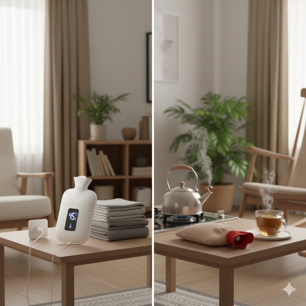 Bouillotte électrique vs bouillotte à eau : le vrai comparatif