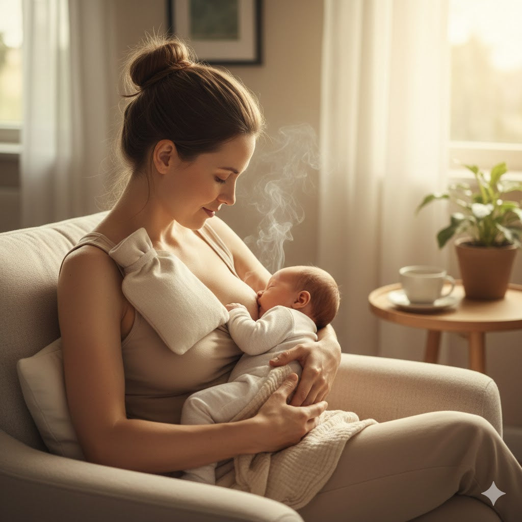 Bouillotte et allaitement : soulager engorgement et crevasses