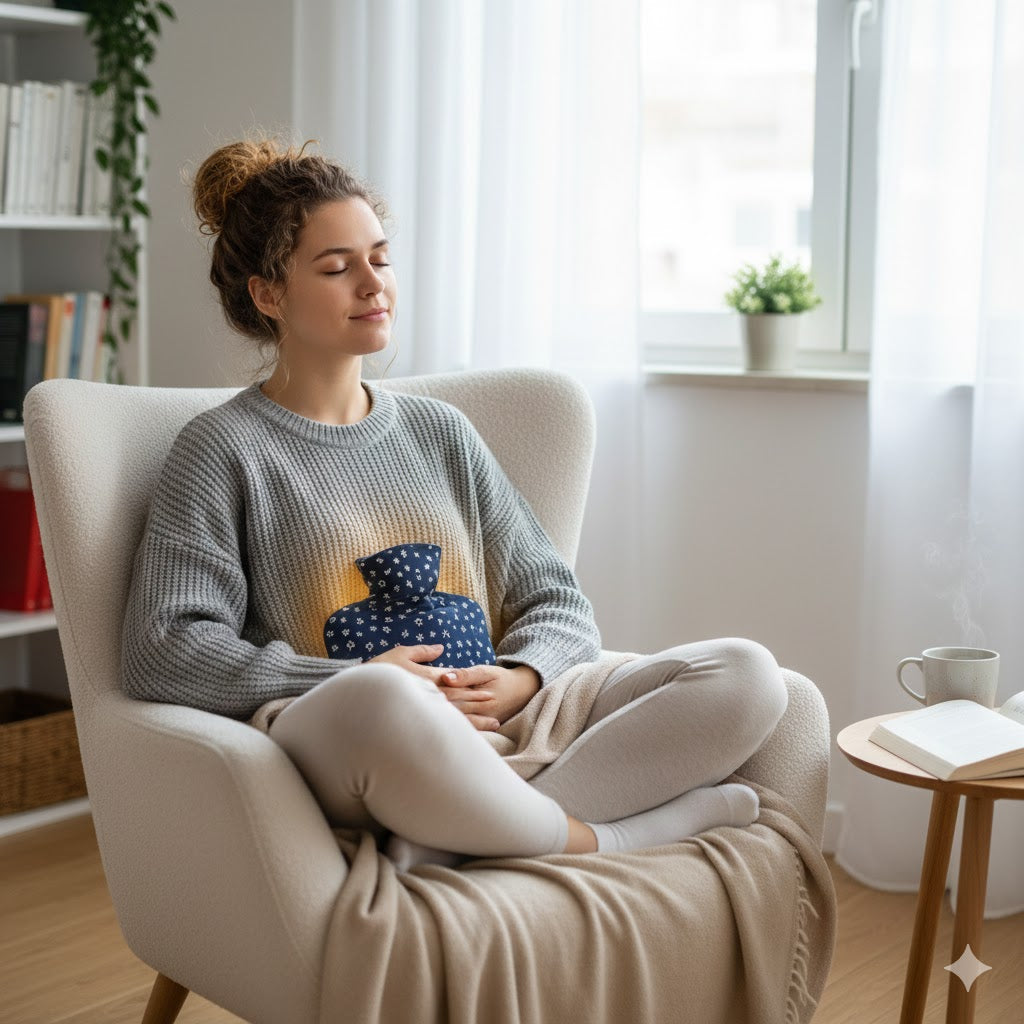Bouillotte sur le ventre : bienfaits, dangers et précautions